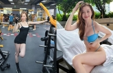 Thiều Bảo Trang xả ảnh trong phòng tập khoe body nuột nà khiến CDM khó rời mắt