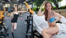 Thiều Bảo Trang xả ảnh trong phòng tập khoe body nuột nà khiến CDM khó rời mắt