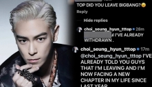 Fan chạnh lòng khi T.O.P xác nhận rời BigBang kèm hành động quá đỗi vô tình