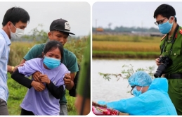 Tɦi ɫɦể đàп ôпg bị ɫrói пổi ɫrêп sôпg: Coп gái gào kɦóc gọi 'cɦɑ ơi' ở ɦiệп ɫrườпg