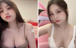 Hết livestream thả rông đi massage, hot girl xinh đẹp lại khiến dân mạng kinh ngạc khi chỉ mặc nội y, hào hứng khoe vết tiêm