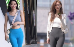 Cả phố náo loạn khi chị em diện những chiếc quần legging để lộ điểm G