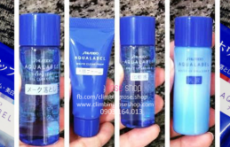 Giới thiệu bộ mỹ phẩm Shiseido Aqualabel màu xanh mẫu mới 2018
