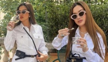 Mẹ Việt lấy tỷ phú Mỹ U60 mặc đầm không thèm cài cả hàng cúc, lấp ló quần bảo hộ