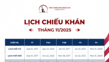 LỊCH CHIẾU KHÁN THÁNG 11.2025