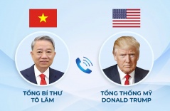 Tổng Bí thư Tô Lâm điện đàm với Tổng thống Mỹ Donald Trump