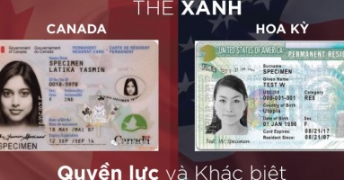 “Thẻ xanh Mỹ” - “Thẻ xanh Canada” – Quyền lực và sự khác biệt “Thẻ xanh Mỹ” - “Thẻ xanh Canada” – Quyền lực và sự khác biệt