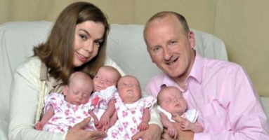 Cute Babies: Couple Welcome Quadruplets After Suffering Decades Of Childlessness Cute Babies: Couple Welcome Quadruplets After Suffering Decades Of Childlessness