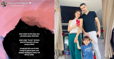 MC Phương Mai gay gắt 'tố' chồng Tây: 'Sinh nhật vợ mua cho cái bánh, sinh nhật nữ trợ lý thì linh đình sang chảnh' MC Phương Mai gay gắt 'tố' chồng Tây: 'Sinh nhật vợ mua cho cái bánh, sinh nhật nữ trợ lý thì linh đình sang chảnh'