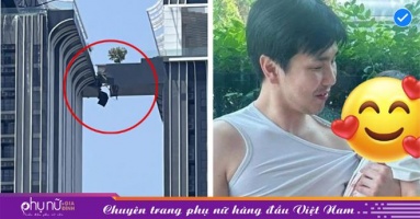 Nhảy qua cầu gãy giữa hai tòa nhà để tìm vợ con trong động đất