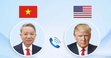 Tổng Bí thư Tô Lâm điện đàm với Tổng thống Mỹ Donald Trump