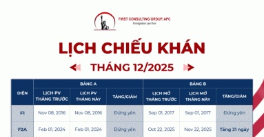 LỊCH CHIẾU KHÁN THÁNG 12.2025